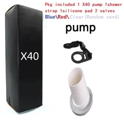 X30 X40 normal version Enlargement pump Water Spa pump Pe-Nis Enlargment increasing Vacuum Water pump With Shower Strap