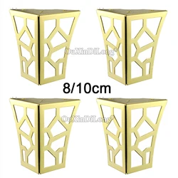 Pieds de meuble à motif ajouré or/noir, 4 pièces, pour meuble de canapé, meuble de Table, Support TV, GF607