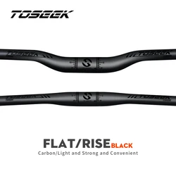 TOSEEK Mtb Carbon kierownica rowerowa 31.8*580-720/740/760mm matowa czarna kierownica do akcesoriów do rowerów górskich