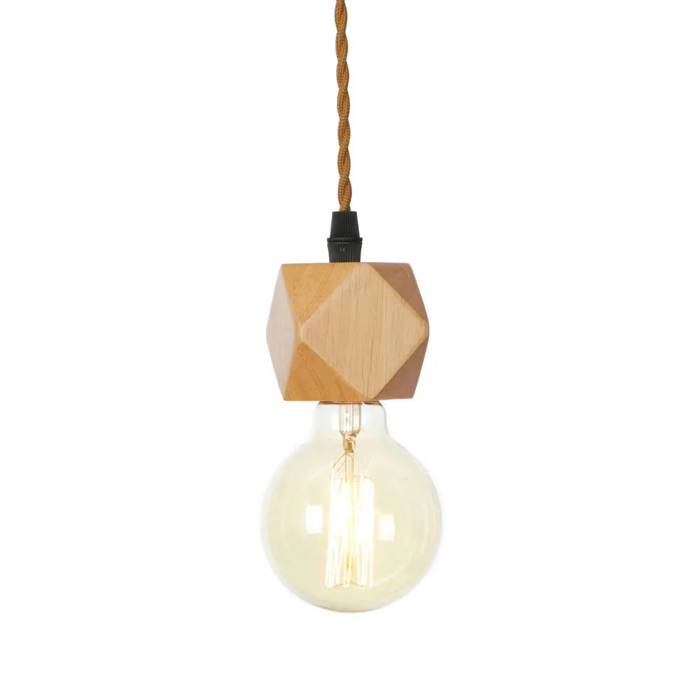 Lámpara colgante de madera Nodric, luminaria moderna para sala de estar, cocina, decoración del hogar, lámparas colgantes de madera maciza