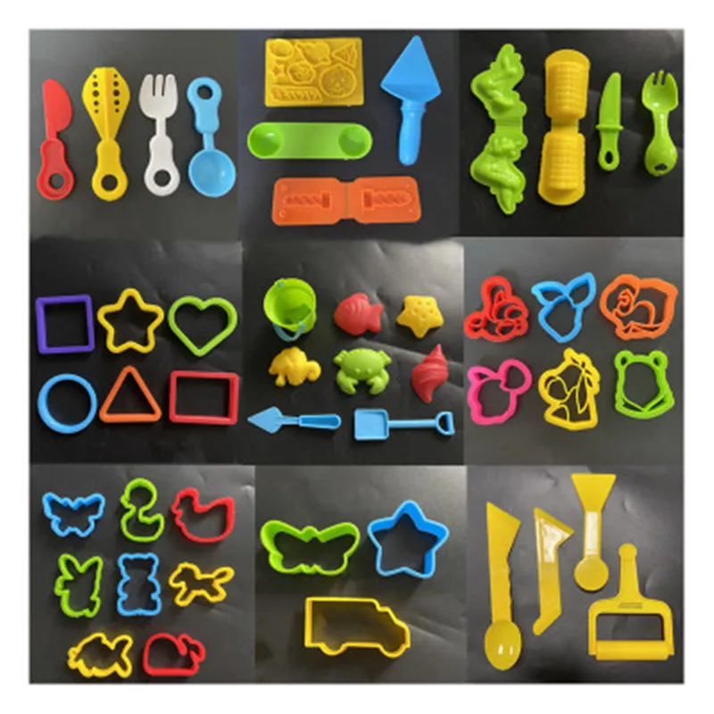 Hot Sale DIY Slime Play Dough Educational Plasticine Mold Animal Dinosaur Modeling Clay Slime Toys Dough Kid Cutter Mould Gifts