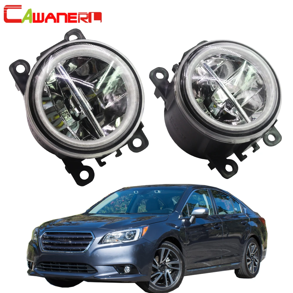 

Cawanerl Car 4000LM LED Fog Light + Angel Eye Daytime Running Light DRL H11 12V For Subaru Legacy 2013 2014 2015 2016 2017 2018