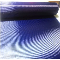 Free Shipping Carbon Aramid Fiber Cloth blue Kevlar & 3K Mixed Hybrid Fabric 12