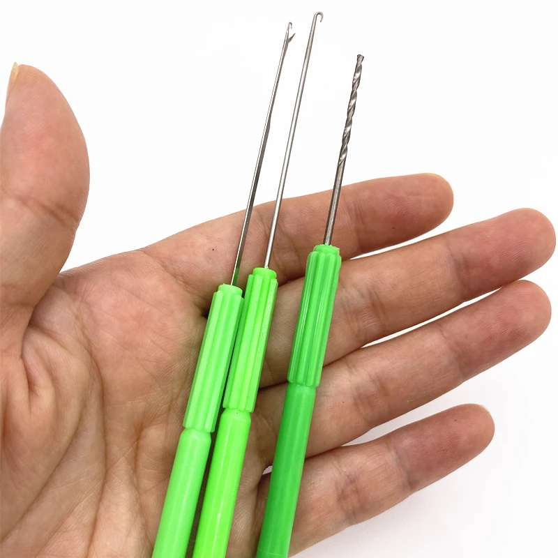 3pcs*Carp fishing bait boilies pellet hair rigs needle drill Stringer splicing making tools Drill Rigs Loading Bait Needle Hook