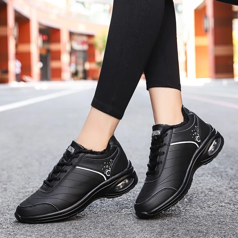 STRONGSHEN Women Winter Shoes High Quality Winter Warm Push Ankle Boots Women Platform Female Wedge Waterproof Botas Mujer