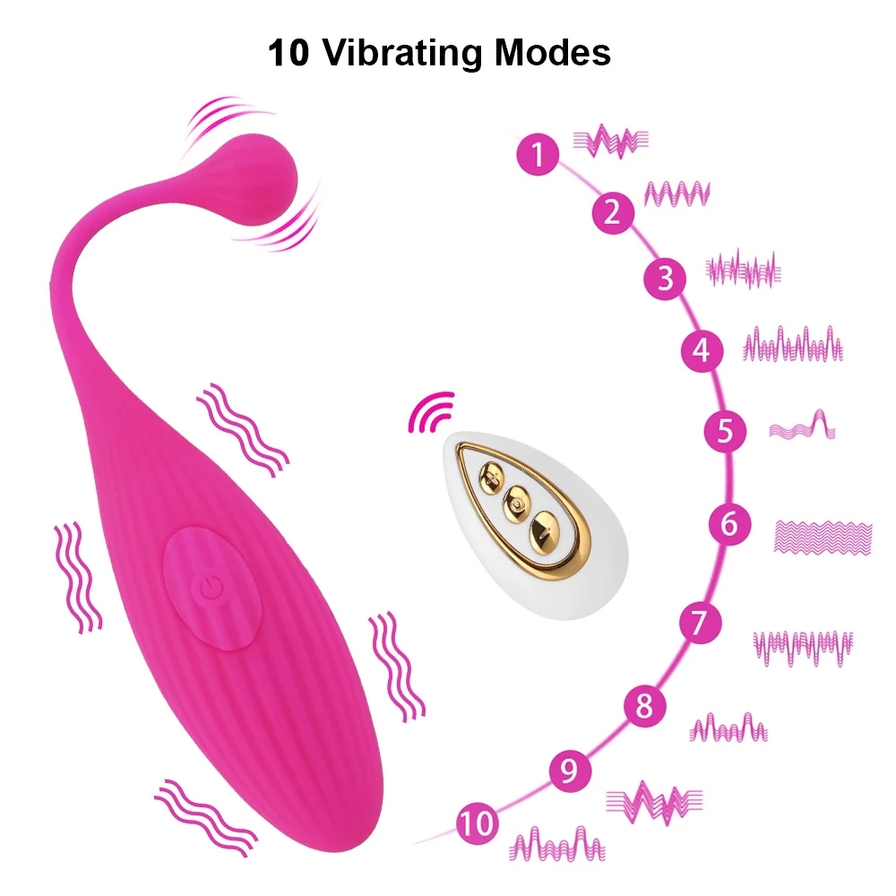 10 Speeds Wireless Remote Vibrating Egg Vaginal Ball Tighten Exercise Vibrator For Women Female Anus Clitoris Stimulation