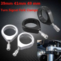 Motorcycle Turn Signal Mount Bracket Fork Clamps for Harley Dyna Street Bob FXDB V Rod Softail Standard Sportster XL 883 1200