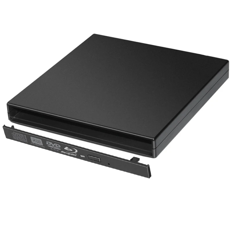 

9.0/9.5mm USB 2.0 External Blu-ray BD-RW BD-ROM DVD/CD-ROM Case For Laptop Optical Disk Drive SATA External Enclosure