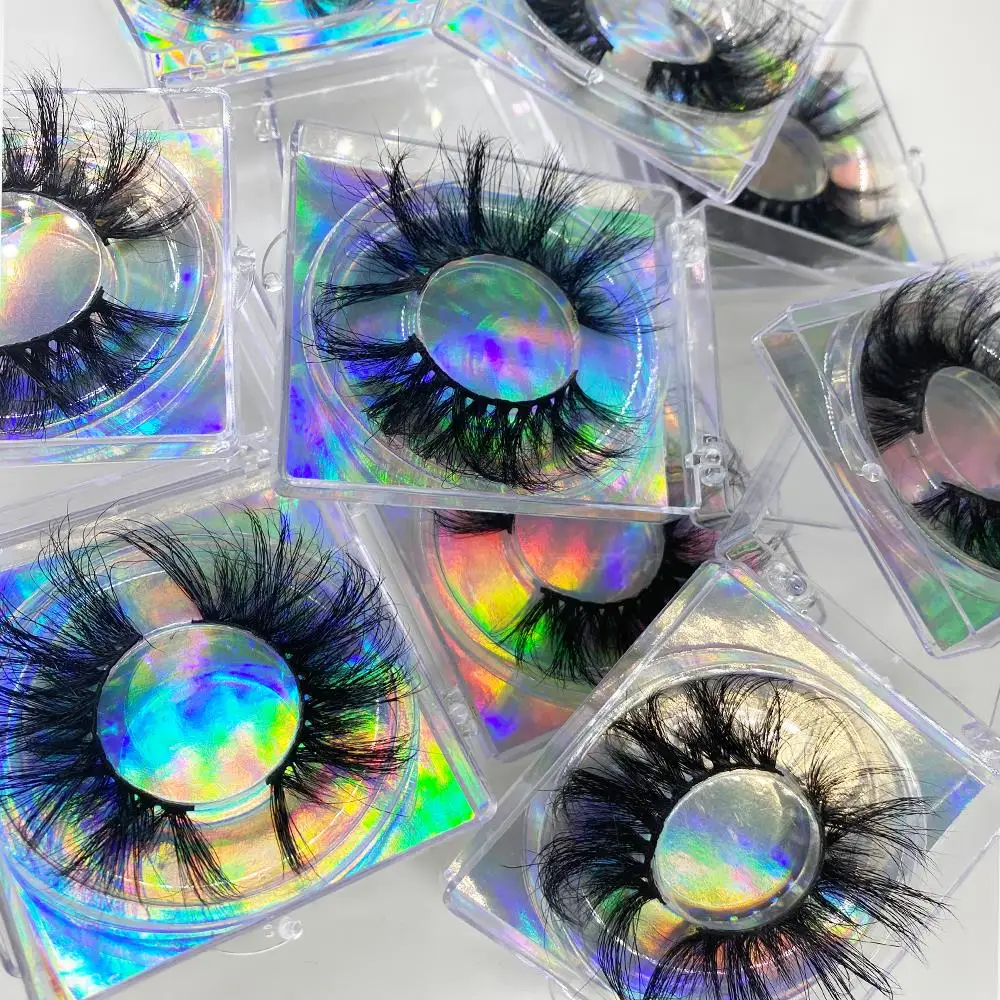 Mink Eyelash 10/20/30 Wholesale 100% Cruelty free Handmade 3D Mink 25mm Lashes Soft Full Strip Magnetic Eyelashes Makeup In Bulk