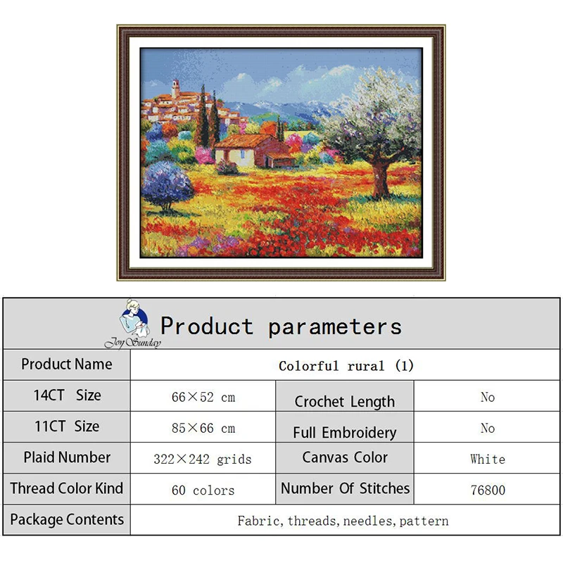 Bela Pintura Pastoral Paisagem, Ponto Cruz Kit, Aida14ct 11ct, lona de impressão, Costura Bordado, Bordado