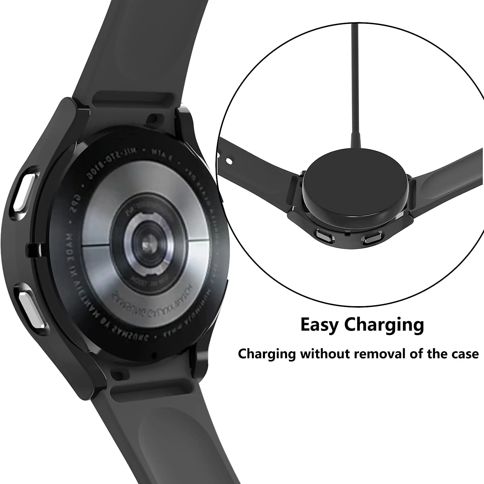 Case for samsung Galaxy watch 4/5 40mm 44mm/ 4 classic 46mm 42mm TPU Plated all-around Screen protector cover bumper Accessories