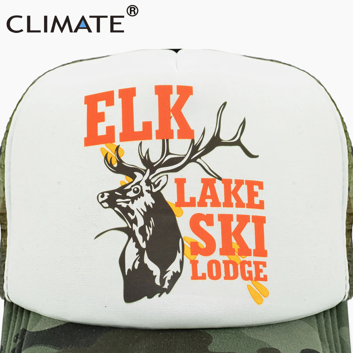 CLIMATE Deer Elk Cap Hunt Hunting Deer Trucker Cap Men Caribou Camouflage Hat Baseball Cap Summer Mesh Cap for Hunt Hunting