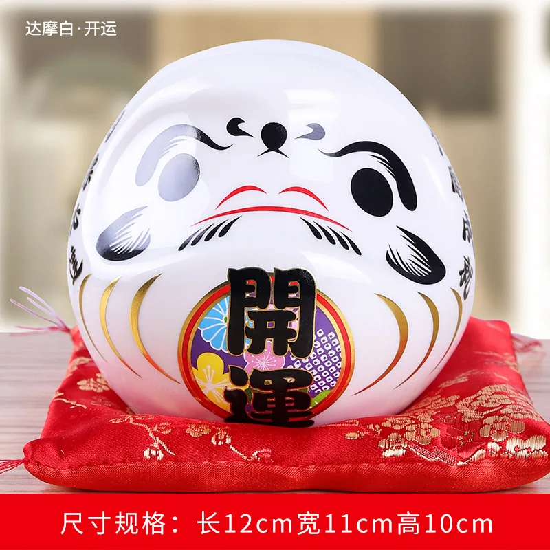 Ceramic Daruma Ornament Customized Piggy Bank Wedding Birthday Gift Shop Opening