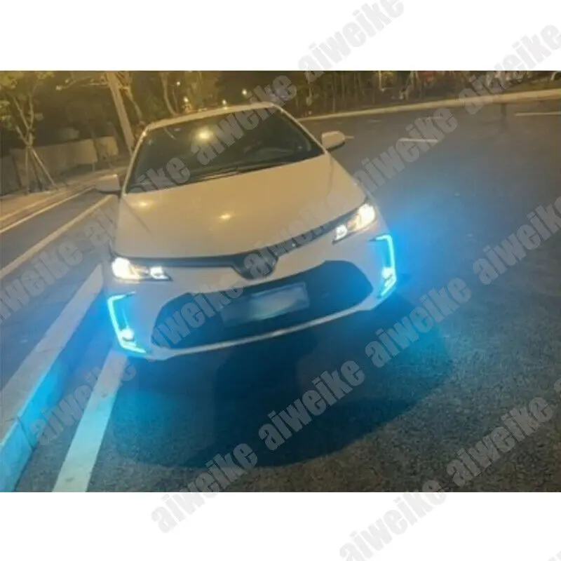 2 قطعة أضواء النهار الجري DRL مع بدوره لتويوتا كورولا Altis سيدان الاتحاد الأوروبي 2019 2020 2021 اكسسوارات السيارات