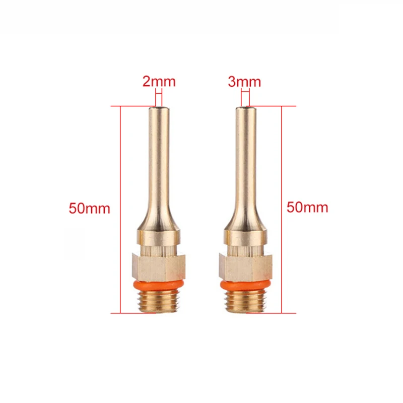 Hot Melt Glue Gun Nozzle Pure Copper Long Short Large Small-bore Diameter 2.0x100mm 2.0x70mm 3.0x50mm 2.0x50mm Glue Gun Mouth