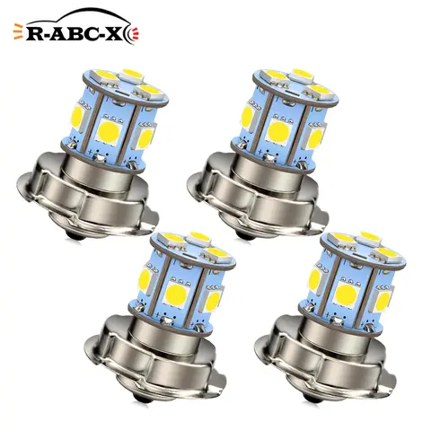 RUIANDSION 4 pièces P26S Phare LED pour scooter, ampoule de phare pour cyclomoteur, phare antibrouillard pour moto, ampoule pour moissonneuse 6V 10-80V