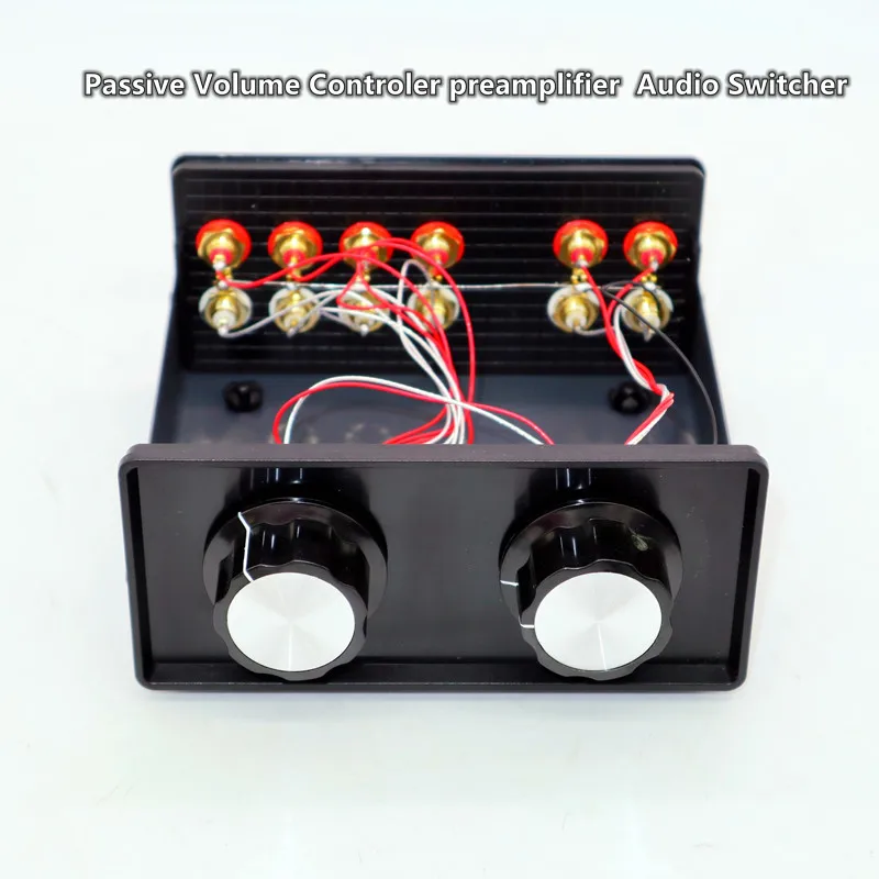 

wy42b Passive Volume Controler preamplifier Switcher 4-IN-2-OUT RCA audio input Switcher