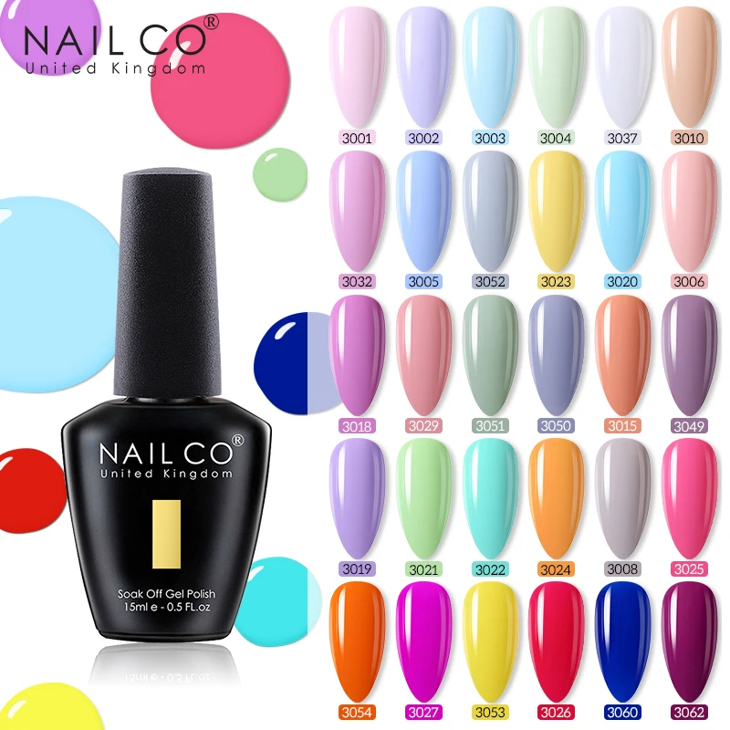 NAILCO 15 мл Гель-лак розового цвета Lakiery Hybrydowe Vernis Гель-лак для ногтей Светодиодный гель для дизайна ногтей Lak UV Nails Gel Manicure Design Set