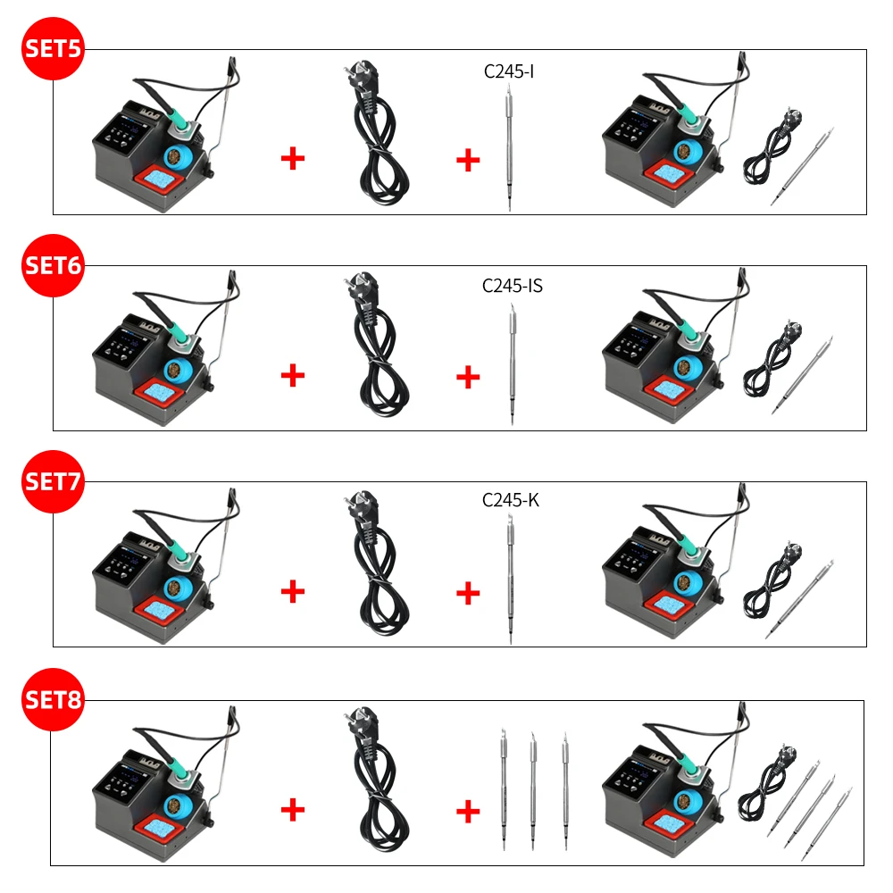 AIFEN-A9 Soldering Station T210/T245 Serie Handle With C210/C245/C115 Soldering Iron Tips 120W Welding Rework Station