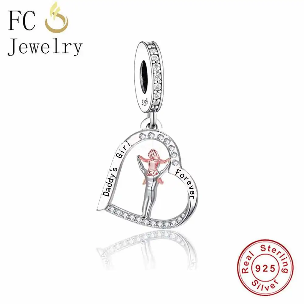 

FC Jewelry Fit Original Pan Charms Bracelet 925 Sterling Silver Daddy's Girl Forever Bead For Making Father's Gift Berloque