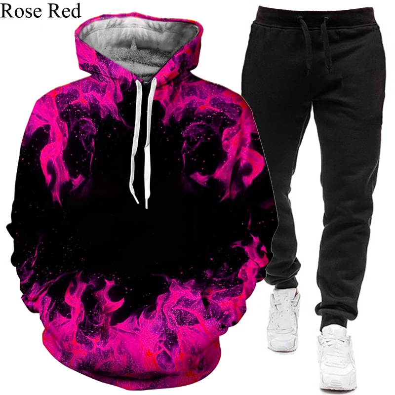 Chándal con estampado de llama en 3D para hombres y mujeres, Sudadera con capucha, sudaderas, pantalones para correr, ropa para parejas, traje