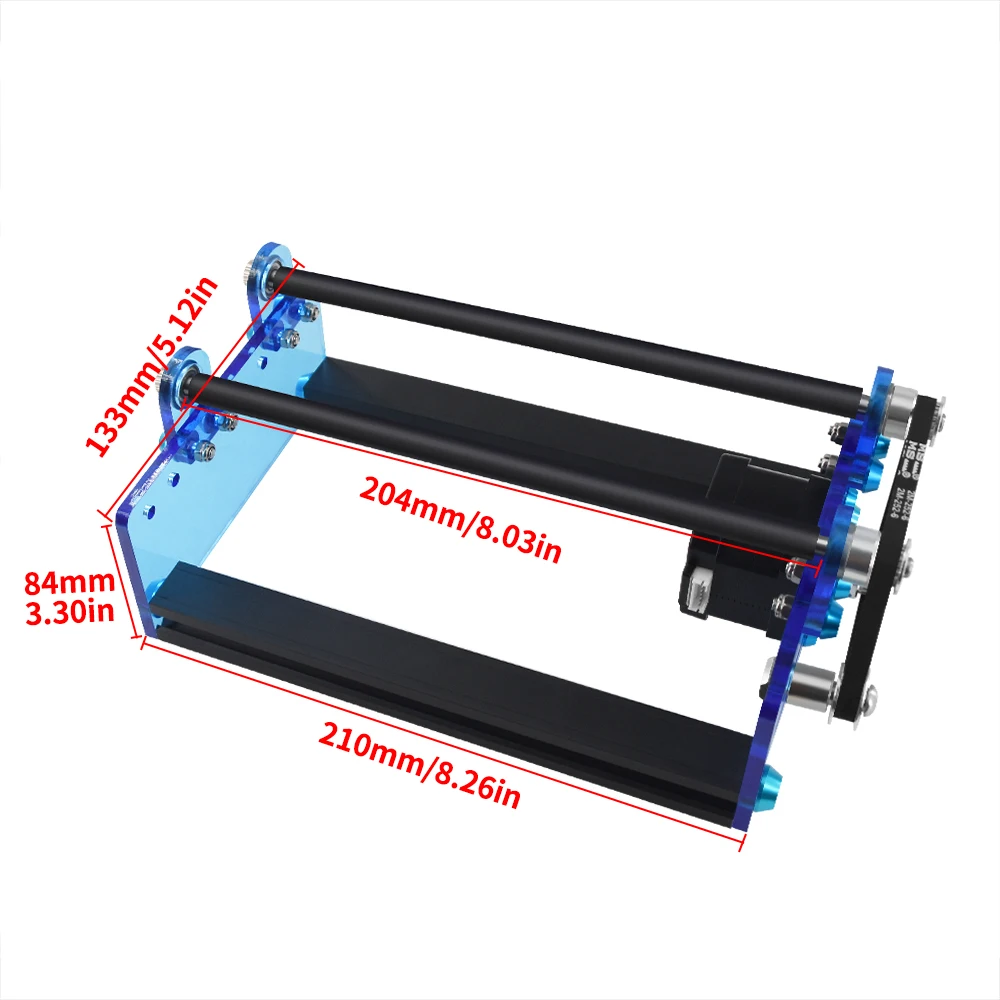 Twotrees Laser Engraver Rotary Roller Y-axis Rotary Roller Engraving Module for Engraving Cylindrical Objects Cans DIY Tools