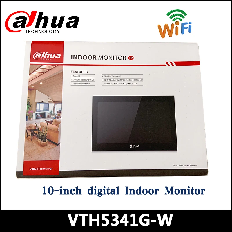 Dahua-vth5341g-w wifi video intercomunicadores, android 8.1, 10 polegadas, monitor interno digital, cartão micro sd, alarme de vigilância