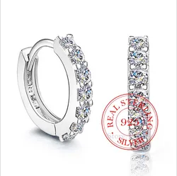 100% 925 Sterling Silver Hypoallergenic Earrings Zircon Stud Earring for Women 2020 Fashion Jewelry Brincos Joyas De Plata 925