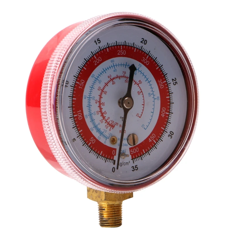 Red Air Conditioner R404/R134A/R22 Refrigerant High Pressure Gauge PSI KPA