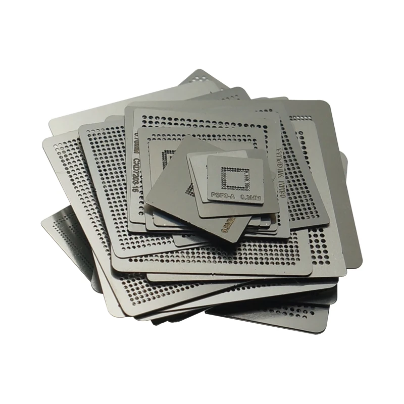 47 pçs/set Calor Direto Reballing Universal Stencils Diretamente Para O Jogo de Console PS3 CPU PS4 CXD GPU XBOX WII