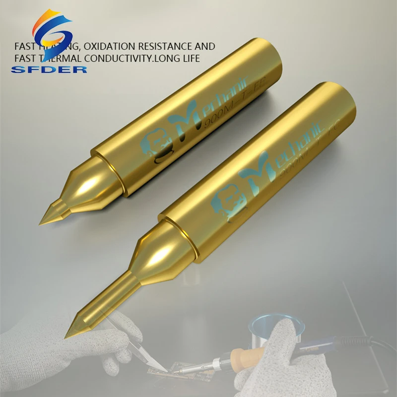 Ujung Besi Solder Mekanis 900M-T-FC/900M-T-FR Tembaga Murni Ujung Las Kawat Terbang Pemeliharaan Melompat Kawat Solder Ujung Solder