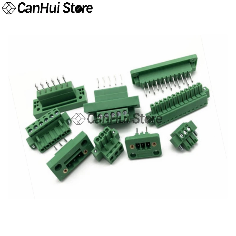 KF2EDGWB 3.81/5.08mm 2/3/4/5/6/7/8/9/10/12/14/16/18/20/22/24Pin Wall Terminal Plug Type  Connector PCB Screw Terminal Block