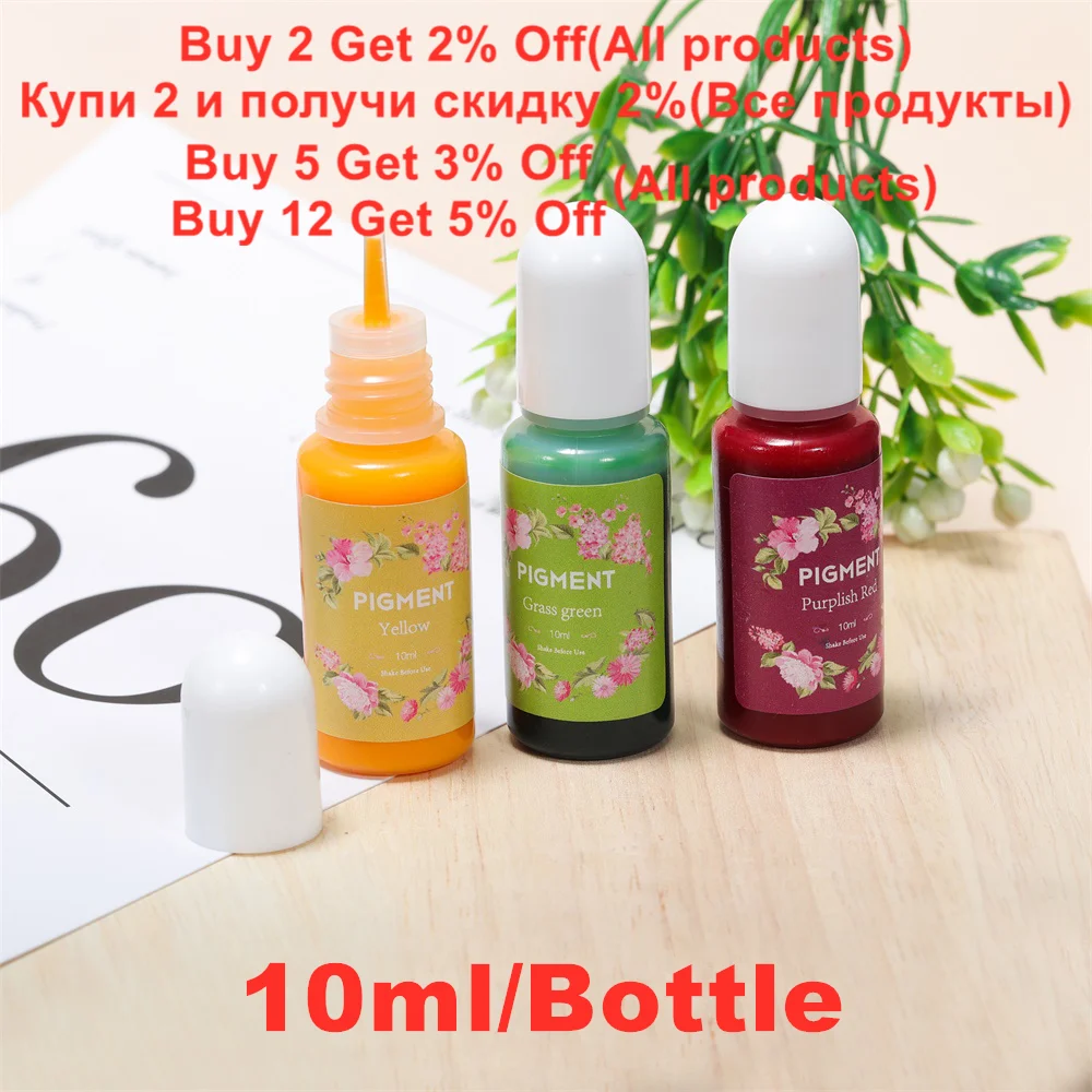 26 Colors 10ml Epoxy Resin Pigment Liquid Epoxy UV Resin Coloring Colorant Dye for DIY Rsein Dyeing Jewelry Making Crafts Art view 2