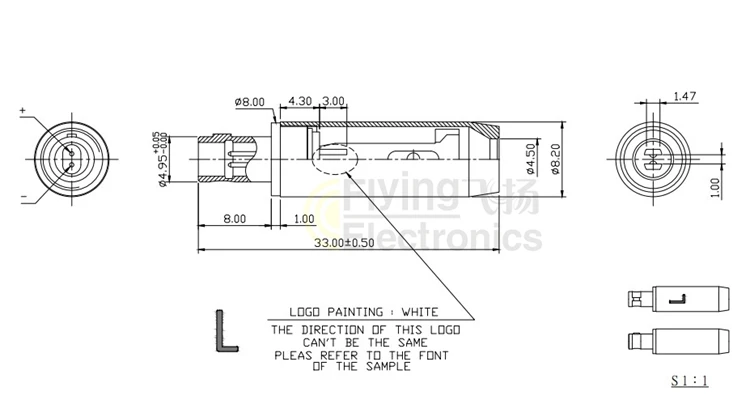 Dream 커넥터 헤드폰 이어폰 플러그, HD800S, D1000, HD600, HD650, DIY용 금도금, 2 핀, 2 핀 납땜, HD800 * 1 쌍