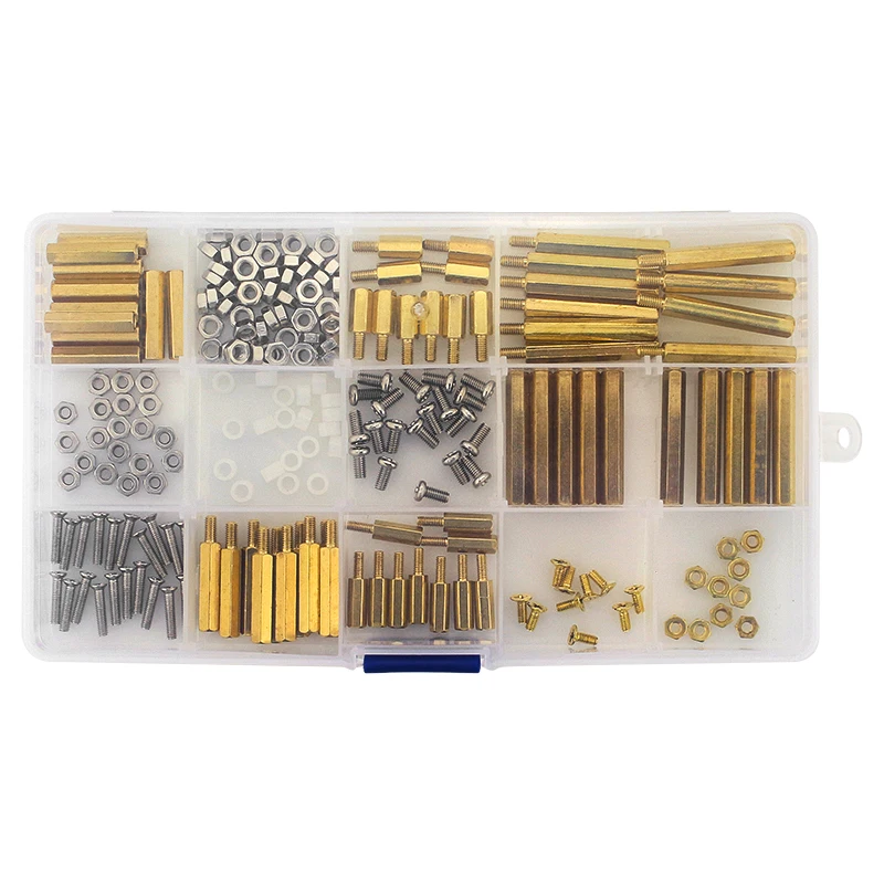 210 Pcs Raspberry Pi Screws Set M2.5 M3 Copper Metal or Plastic Screw Nuts for Pi 4B 3B+ 3B Robot Car Orange Pi Banana Pi