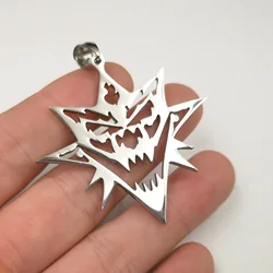 Mens ICP Bang Pow Boom Charm Juggalo Pendant Charms Stainless steel Necklace Link Chain 4MM 24 INCH