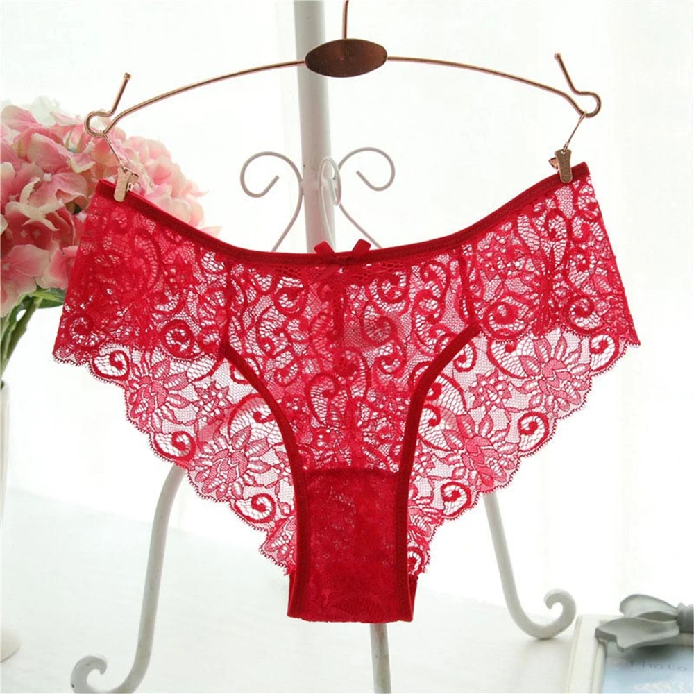 3 Pcs Fashion High Quality Women\'s Panties Flower Underwear Charming Elegant Ladies Lace Soft Briefs Sexy Lingerie S/XL