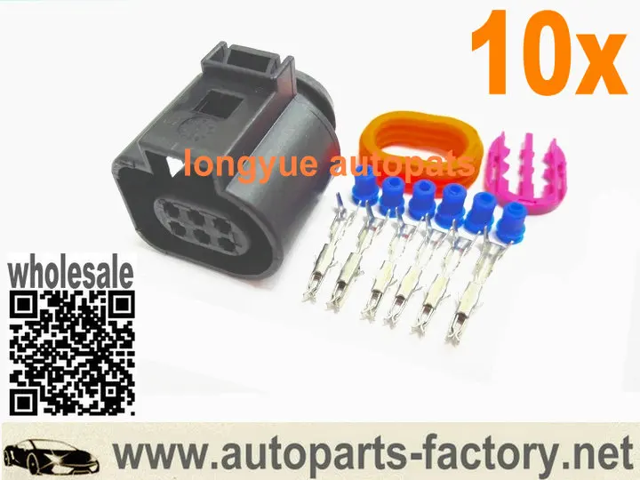 Longyue 10set Cooling Fan Control Module Connector  for 98-99 Audi A4 Plug - 1J0 973 713