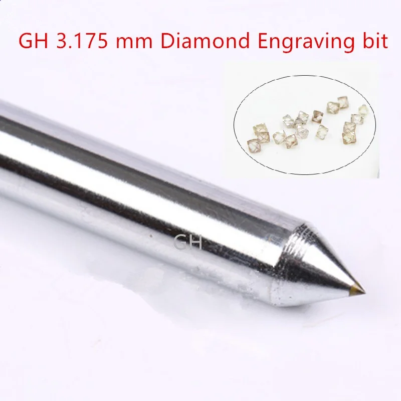 3mm 3,175mm Diamant-Gravierstift Spitze Gravierschneider CNC-Fräswerkzeuge Leiterplatten Metall Stein Aluminium Schnitzbits 2 Stück – Detail 2