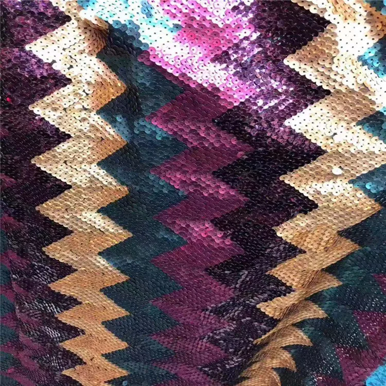 

Mesh Bottom Color Sequin Embroidered Fabric Women's and Children's Clothing Skirt Wedding Dress Embroidery Fabrics