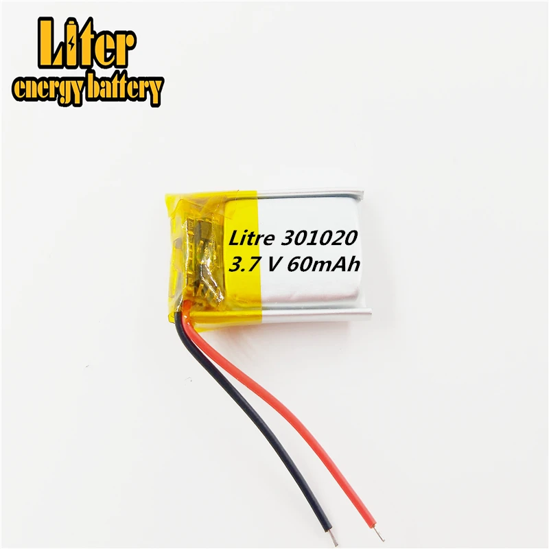 3.7V lithium polymer battery 3.7V battery 031020 301020 60MAH MP3/MP4 Bluetooth