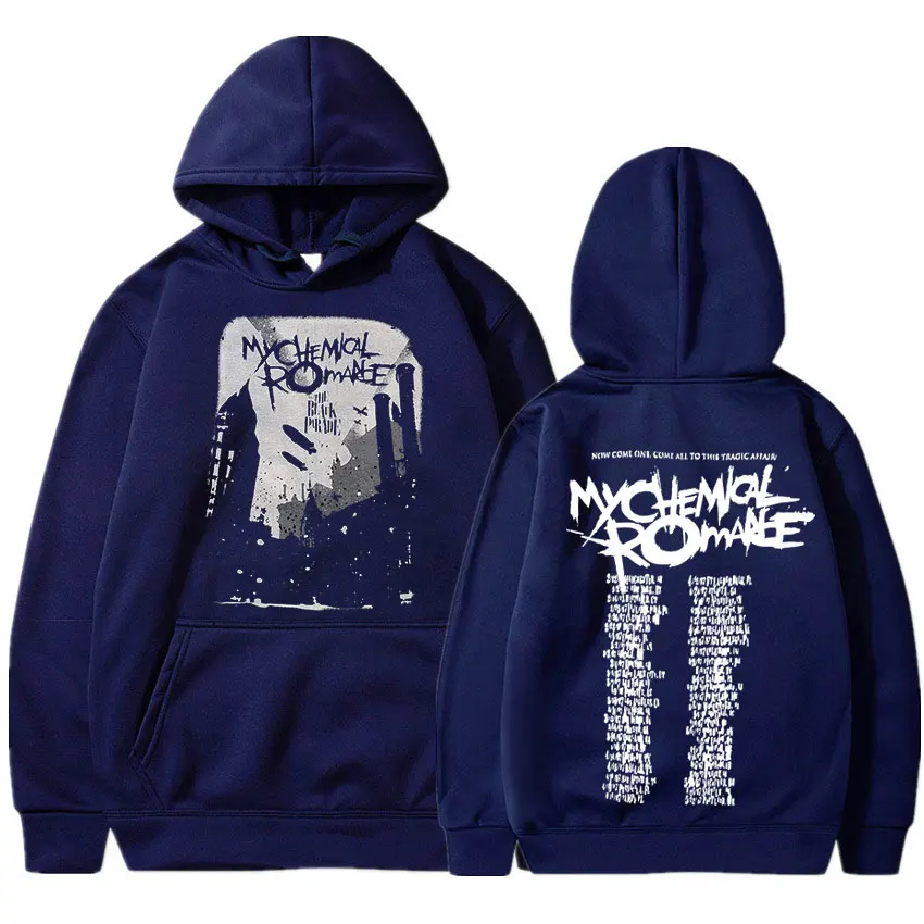 My Chemical Romance Hoodies Men Women Clothing Parade Punk Emo Rock Band Hooded Sweatshirts Fall Winter Oversized Pullovers