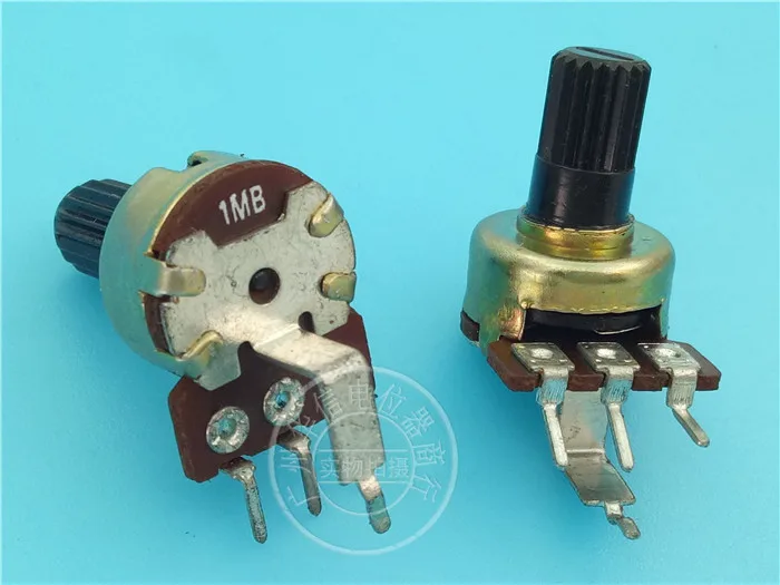 Original new 100% RK1213N horizontal single potentiometer B2K B33K B100K B1M handle length 10MM fancy shaft (SWITCH)