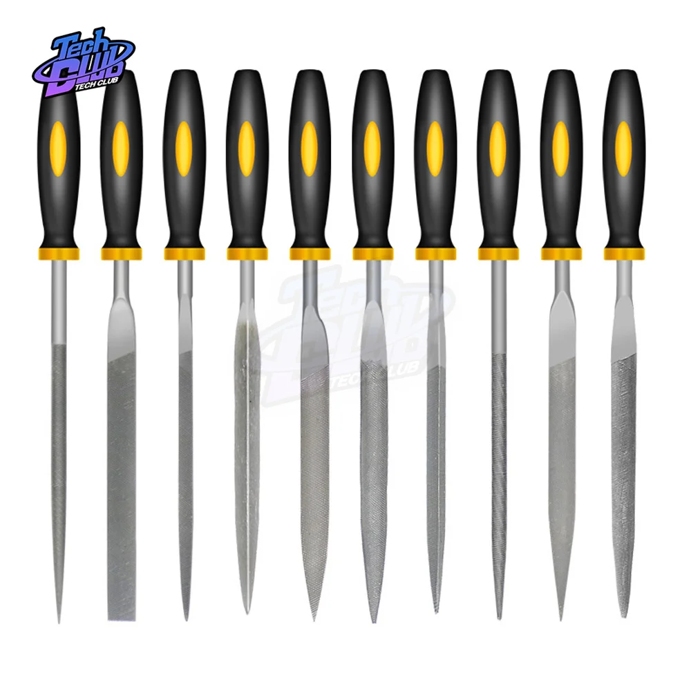 10pcs Mini Metal Rasp Needle Files Set Wood Carving Tools for Steel Rasp Needle Filing Woodworking Hand File Tool