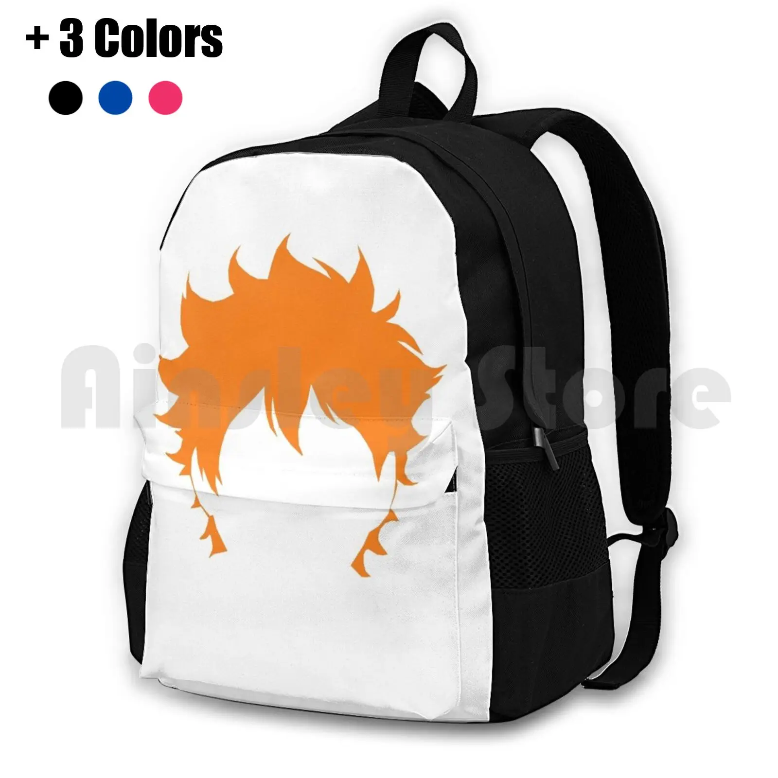 Hinata Outdoor Hiking Backpack Riding Climbing Sports Bag Volleyball Anime Manga Hair Colour Cutout Character