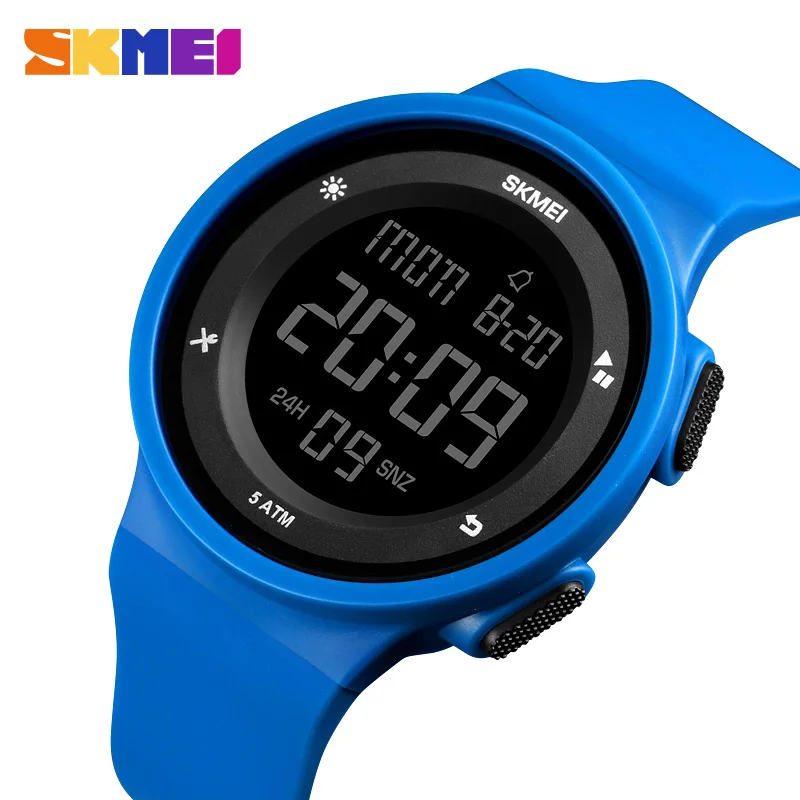 Reloj SKMEI Spors para niños, cronógrafo de cuenta atrás, reloj de pulsera resistente al agua para niño y niña, reloj Original con luz Led a la moda