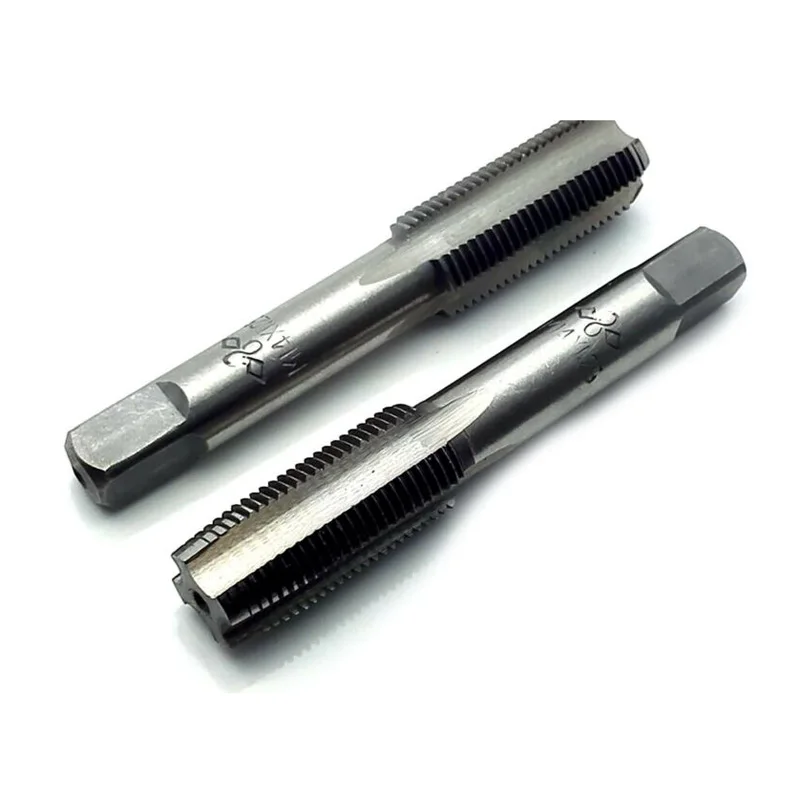 2 pz HSS 14mm X 1.25 conico metrico e spina rubinetto filettatura mano destra X 1.25mm passo filettature in acciaio ad alta velocità 80mm rubinetti