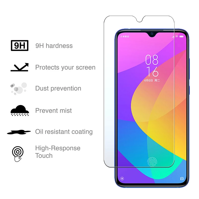 for xiaomi A 3 Protective Glass for Xiaomi Mi A3 Xiomi MiA3 Xiami CC9e Screen Protector Tempered a 3 M1906F9SH M1906F9SI Sheet