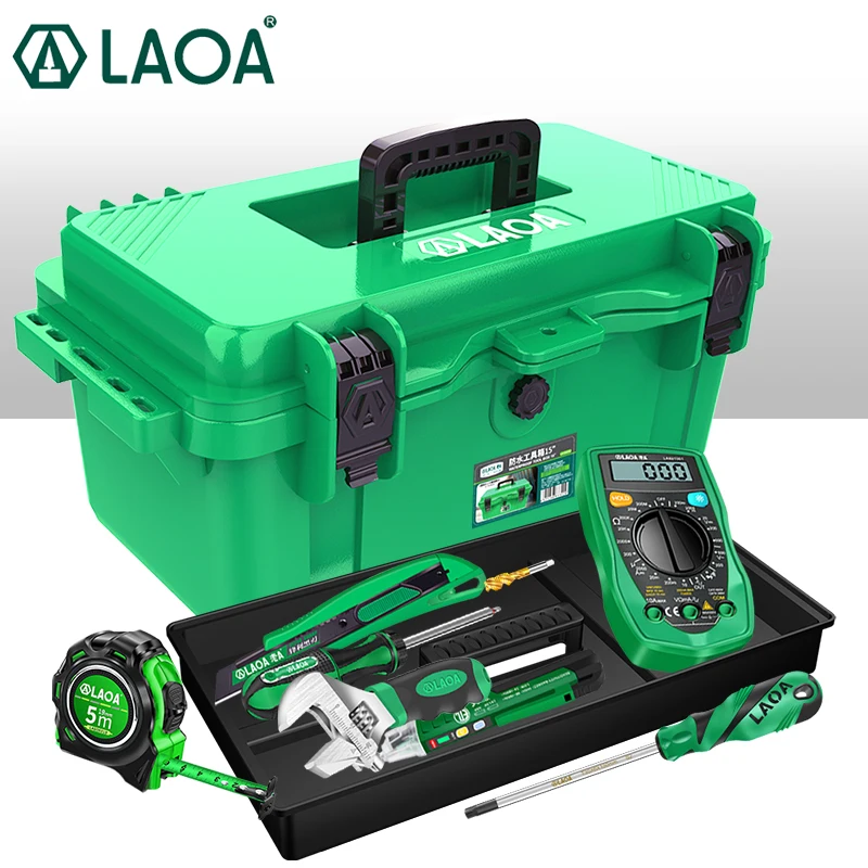 LAOA IP67 cassetta degli attrezzi impermeabile cassetta degli attrezzi per elettricisti cassetta degli attrezzi portatile per uso domestico addensare materiale PP