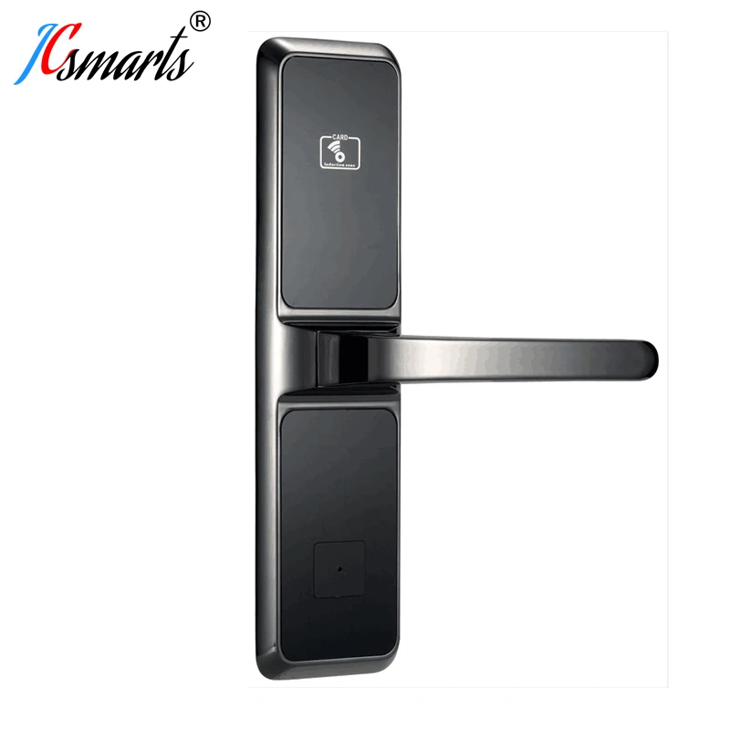 Keyless front door handles zinc alloy hotel door lock system with software